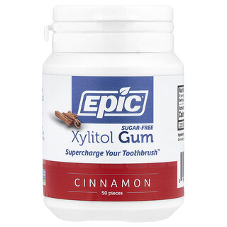 Epic Dental, Xylitol Gum, Xylitolgummi, Zimt, 50 Stück