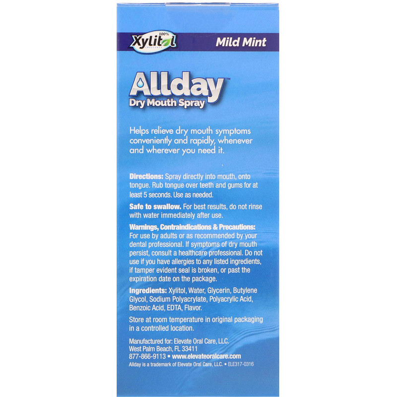 Epic Dental, Allday Dry Mouth Spray, Mild Mint, 2.0 oz (60 ml) iHerb