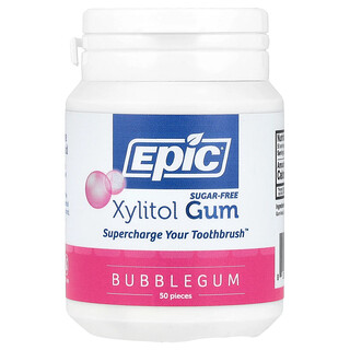 Epic Dental, Xylitol Gum, Xylitol Gum, zuckerfrei, Kaugummi, 50 Stück