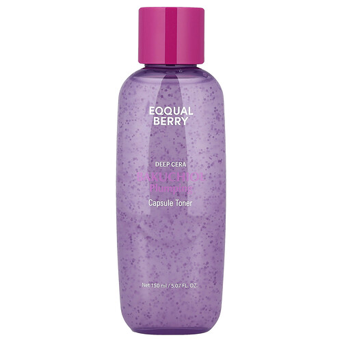 EQQUALBERRY, Deep Cera, Bakuchiol Plumping Capsule Toner, aufpolsterndes Kapselwasser mit Bakuchiol, 150 ml (5,07 fl. oz.)