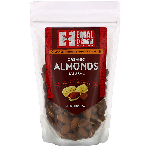 Equal Exchange‏, Organic Natural Almonds, 8 oz (227 g)