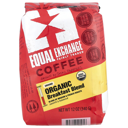 Equal Exchange, Organic Coffee, Frühstücksmischung, gemahlen, mittlere und französische Röstung, 340 g (12 oz.)