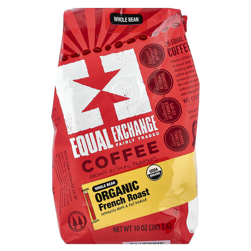 Equal Exchange, Organic Coffee, Whole Bean, French Roast, 10 oz (283.5 g)