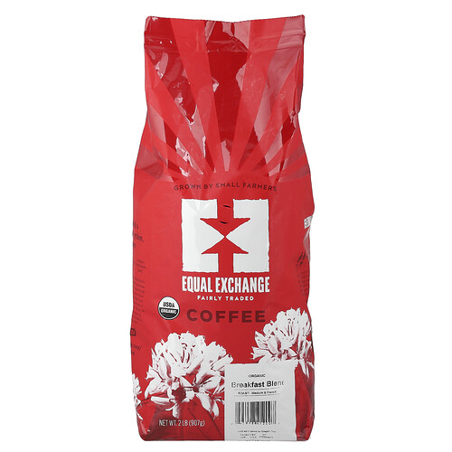Equal Exchange Coffee Organic Breakfast Blend Medium & French Roasts 2 lb (907 g)