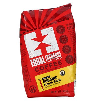 Купить Equal Exchange Organic, Coffee, French Roast, Whole Bean, 2 lb (907 g)