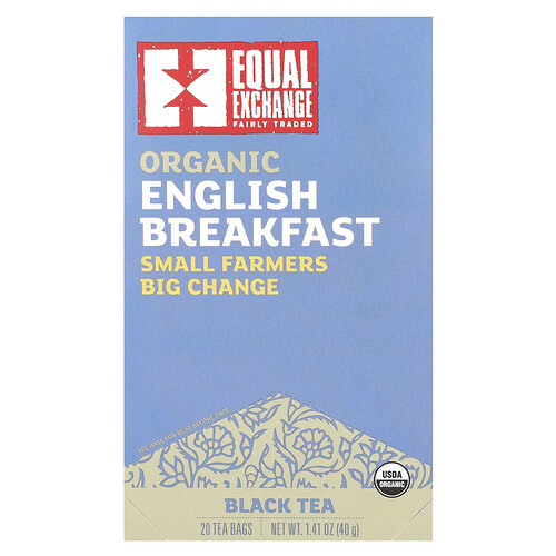 Equal Exchange, Organic English Breakfast, Bio-Englischer Frühstück, Schwarztee, 20 Teebeutel, 40 g (1,41 oz.)