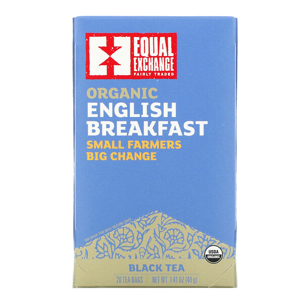 Equal Exchange‏, Organic English Breakfast, Black Tea, 20 Tea Bags, 1.41 oz ( 40 g)