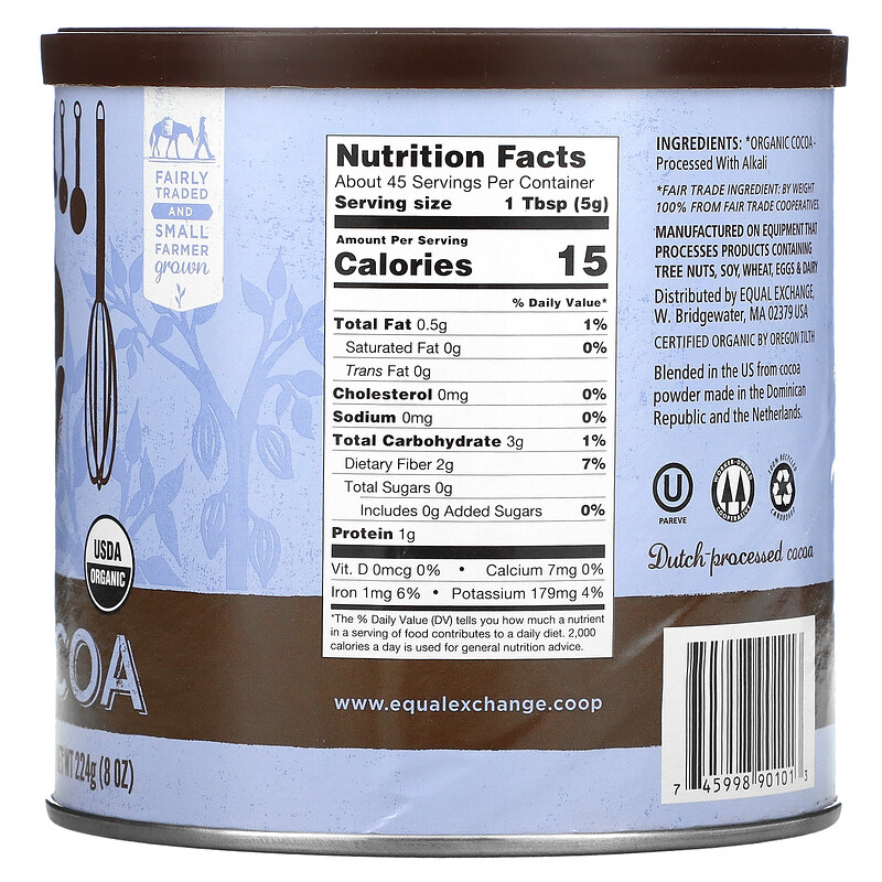 Equal Exchange, Organic Baking Cocoa, 8 oz (224 g)