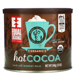 Equal Exchange, Cacao orgánico para preparar bebidas calientes, 340 g (12 oz)