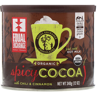 Equal Exchange, Organic Spicy Cocoa with Chili & Cinnamon, 12 oz (340 g)