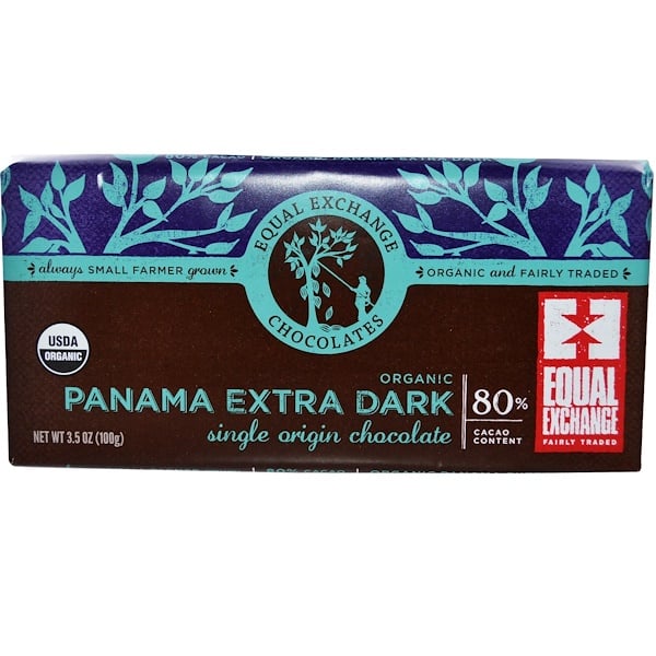 Equal Exchange, Натуральный панамский экстра черный шоколад, 3.5 унций (100 г) (Discontinued Item) 