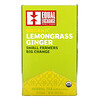 إيكوال إكسشينج, Organic Lemongrass Ginger Herbal Tea, Caffeine-Free, 20 Tea Bags, 1.05 oz (30 g)