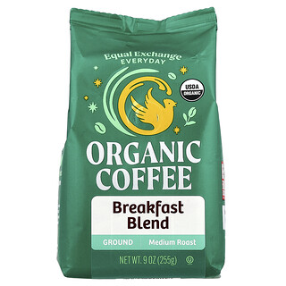 Equal Exchange, Café Orgânico, Mistura para Café da Manhã, Moído, Torra Média, 255 g (9 oz)