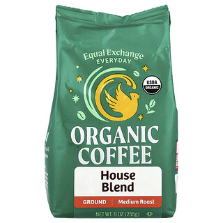 Equal Exchange, Café Orgânico, Mistura da Casa, Moído, Torra Média, 255 g (9 oz)