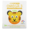 Coromega‏, للأطفال، أوميجا 3، بالبرتقال الاستوائي + فيتامين د، 30 كيس لكل وجبة، (2.5 جم)