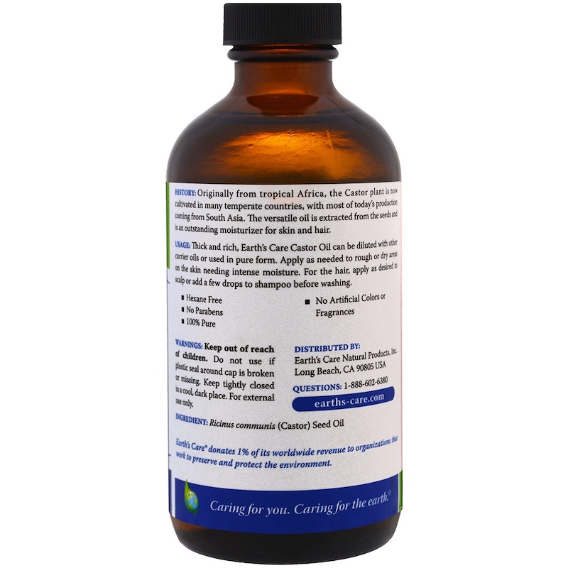 Earth's Care, Castor Oil, 8 fl oz (236 ml) iHerb