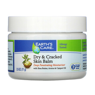 Earth's Care, 干裂润肤膏，含乳木果脂、山金车和白千层油，2.5 盎司（71 克）