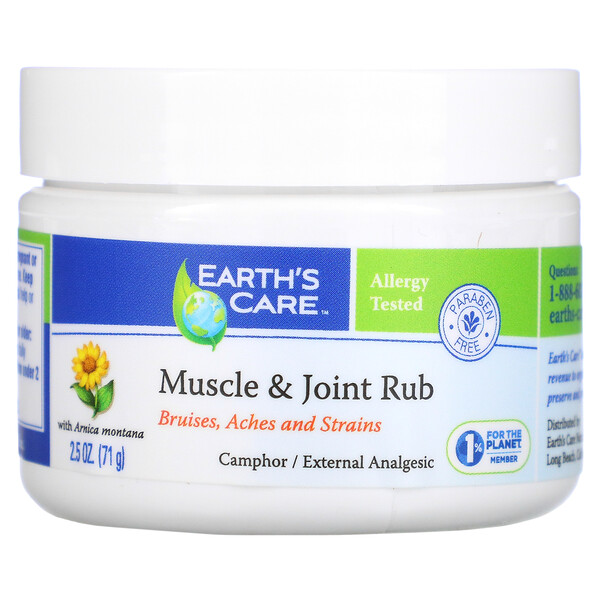 Earth's Care, マッスル＆ジョイントラブ、2.5オンス（71 g）