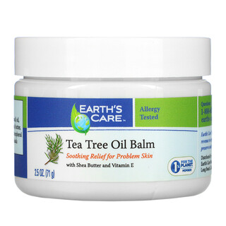 Earth's Care, 茶樹油膏，含乳木果脂和維生素 E，2.5 盎司（71 克）