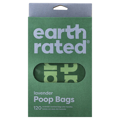 Product Image for Earth Rated, Dog Poop Bags With Handles, Lavender, 120 Handle Bags