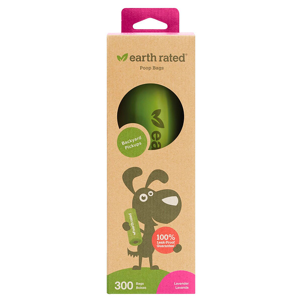 Earth Rated‏, Dog Waste Bags, Lavender, 300 Bags