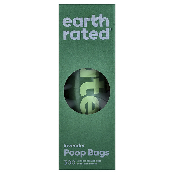 Earth Rated Dog Poop Bags, Lavender, 300 Bags
