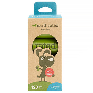 Отзывы о Earth Rated, Dog Waste Bags, Unscented, 120 Bags, 8 Refill Rolls