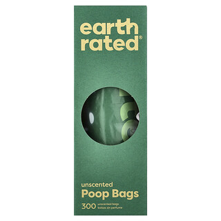 Earth Rated, 犬用エチケット袋、無香料、300枚