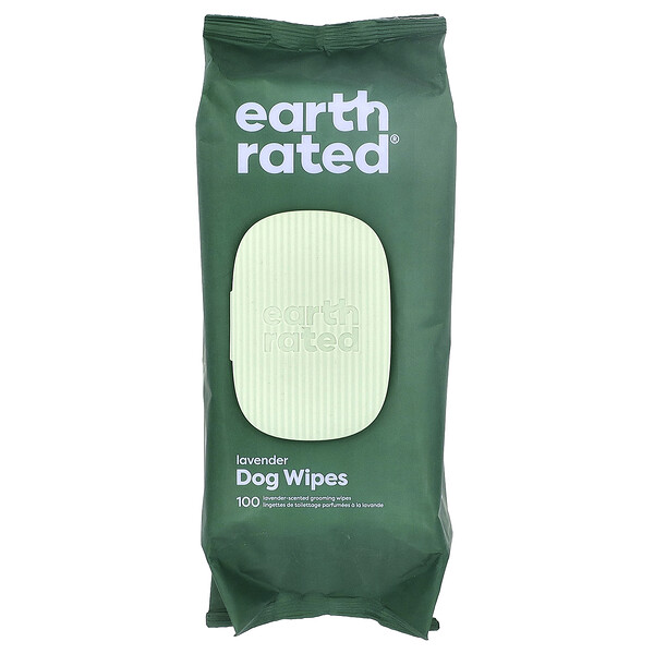 Earth Rated Dog Wipes, Lavender, 100 Wipes
