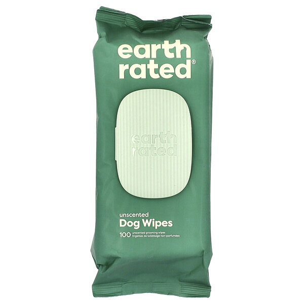 Earth Rated Dog Wipes, Unscented, 100 Wipes
