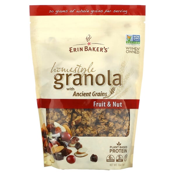 Erin Baker's, Homestyle Granola with Ancient Grains, Fruit & Nut, 12 oz ...