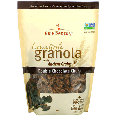 Erin Baker's Homestyle Granola with Ancient Grains, Double Chocolate Chunk, 12 oz (340 g)
