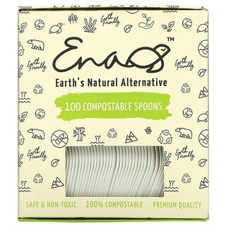 Earth's Natural Alternative, Compostable Spoons, 100 Count 