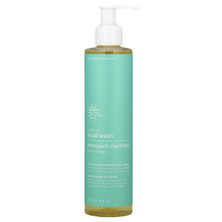 Earth Science, Spălare facială clarifică, tipuri de ten gras și mixt, 8 fl oz (237 ml)