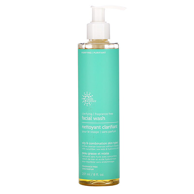 Earth Science Clarifying Facial Wash, Oily & Combination Skin Types, Fragrance Free, 8 fl oz (237 ml)