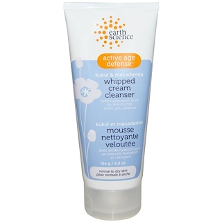 Earth Science, Active Age Defense, Whipped Cream Cleanser, Kukui & Macadamia, 5.8 oz (164 g)