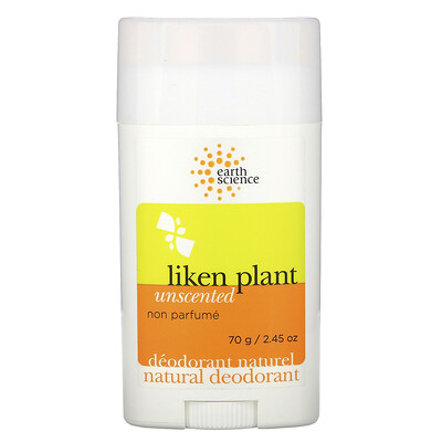 Earth Science Натуральный дезодорант, Liken Plant, Без запаха 2.5 унции (70 г)