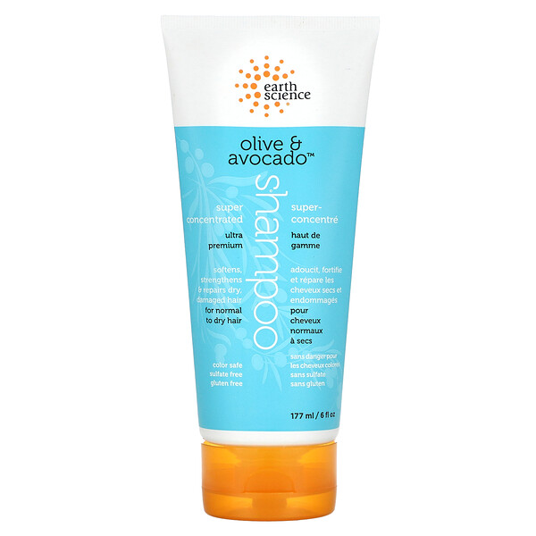 Earth Science‏, שמפו מרוכז במיוחד, זית ואבוקדו, 177 מ"ל (6 fl oz)