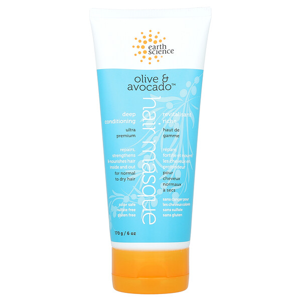 Earth Science Deep Conditioning, Hair Masque, Olive & Avocado, 6 oz (170 g)
