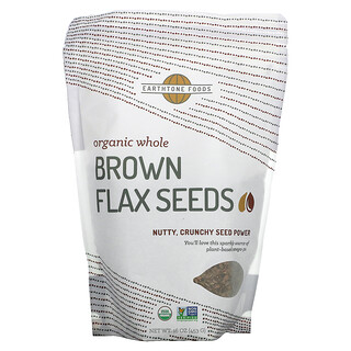 Earthtone Foods, Organic Whole Brown Flax Seeds, 16 oz (453 g)