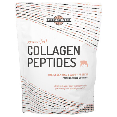 Product Image for Earthtone Foods, Grass-Fed Collagen Peptides, 16 oz (454 g)
