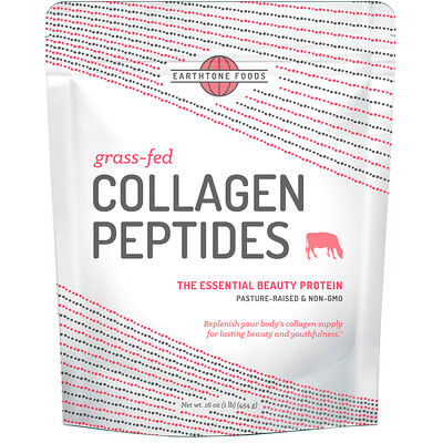 Earthtone Foods Коллагеновые пептиды из животных на травяном выпасе, без ароматизаторов, 16 унций (454 г)  - Купить