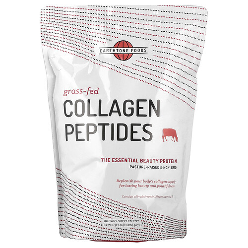 Earthtone Foods, Grass Fed Collagen Peptides, Kollagenpeptide von grasgefütterten Kühen, 907 g (32 oz.)