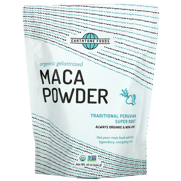 Earthtone Foods, Organic Gelatinized Maca Powder, 16 oz (454 g)