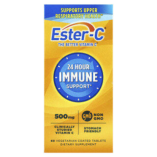 EsterC, 24 Hour Immune Support, Unterstützung des Immunsystems für 24 Stunden, 60 pflanzlich beschichtete Tabletten