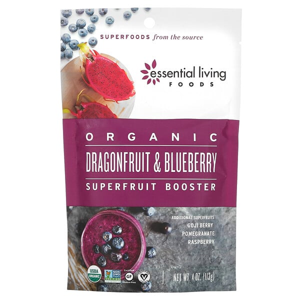 Organic Dragonfruit & Blueberry Superfruit Booster, 4 oz (113 g)