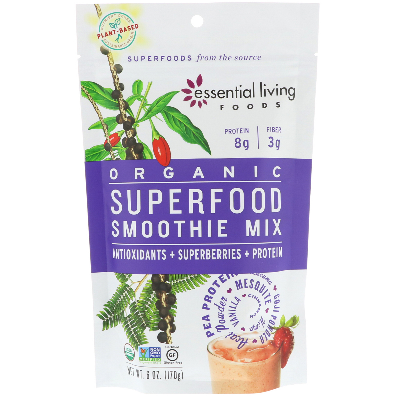 Essential Living Foods, Organic, Superfood Smoothie Mix, Antioxidants