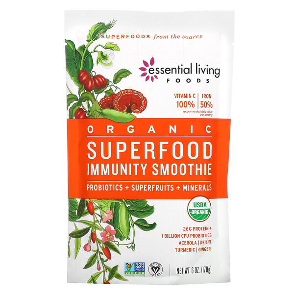 Essential Living Foods, Organic, Superfood Immunity Smoothie Mix