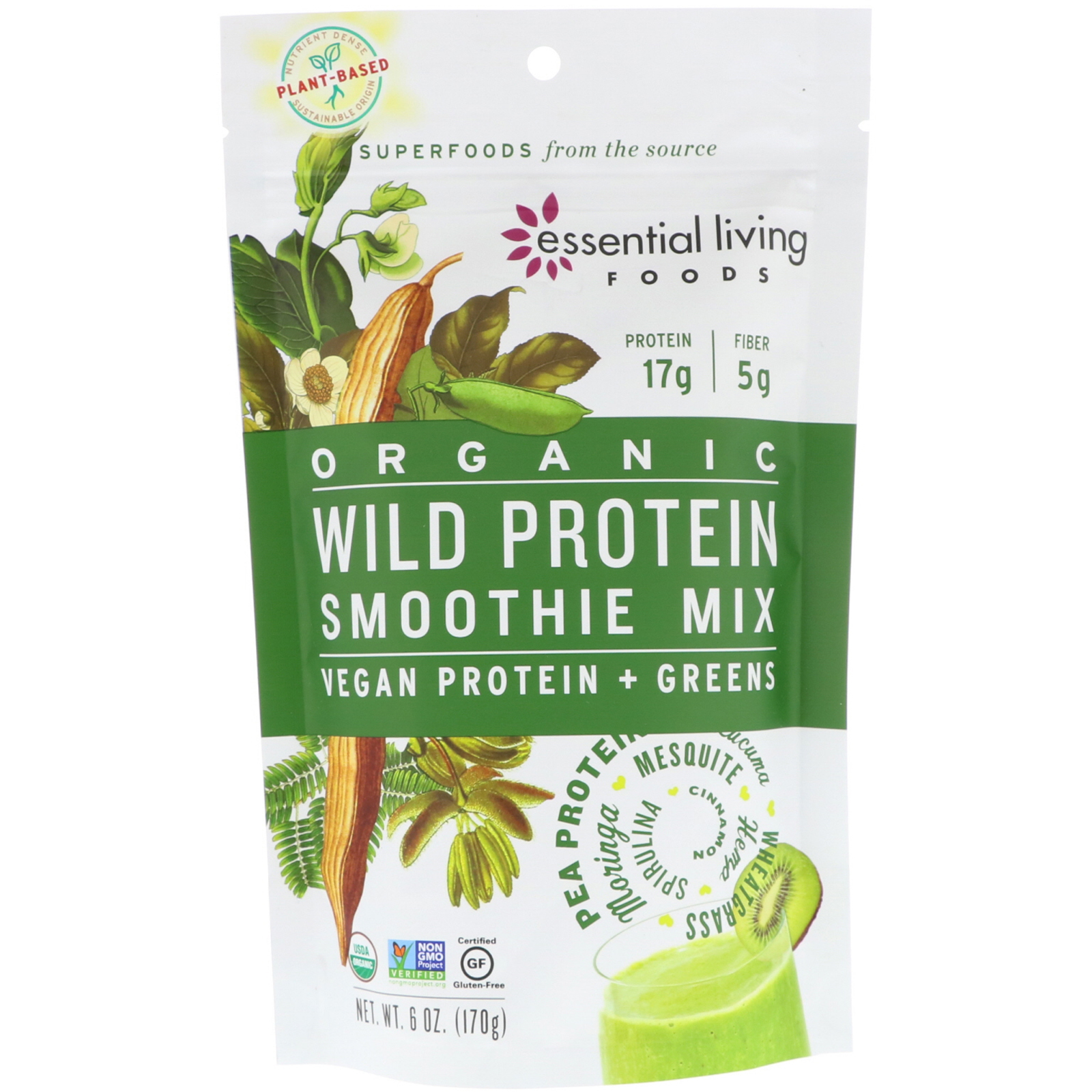 Essential Living Foods, Organic, Wild Protein Smoothie Mix, Vegan