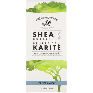 Отзывы о Европеан Соапс, Pre De Provence, Shea Butter Foot Cream, Peppermint, 2.5 fl oz (75 ml)